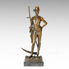 Soldaten Figur Statue Männlich Mähen Bronze Skulptur TPE-201